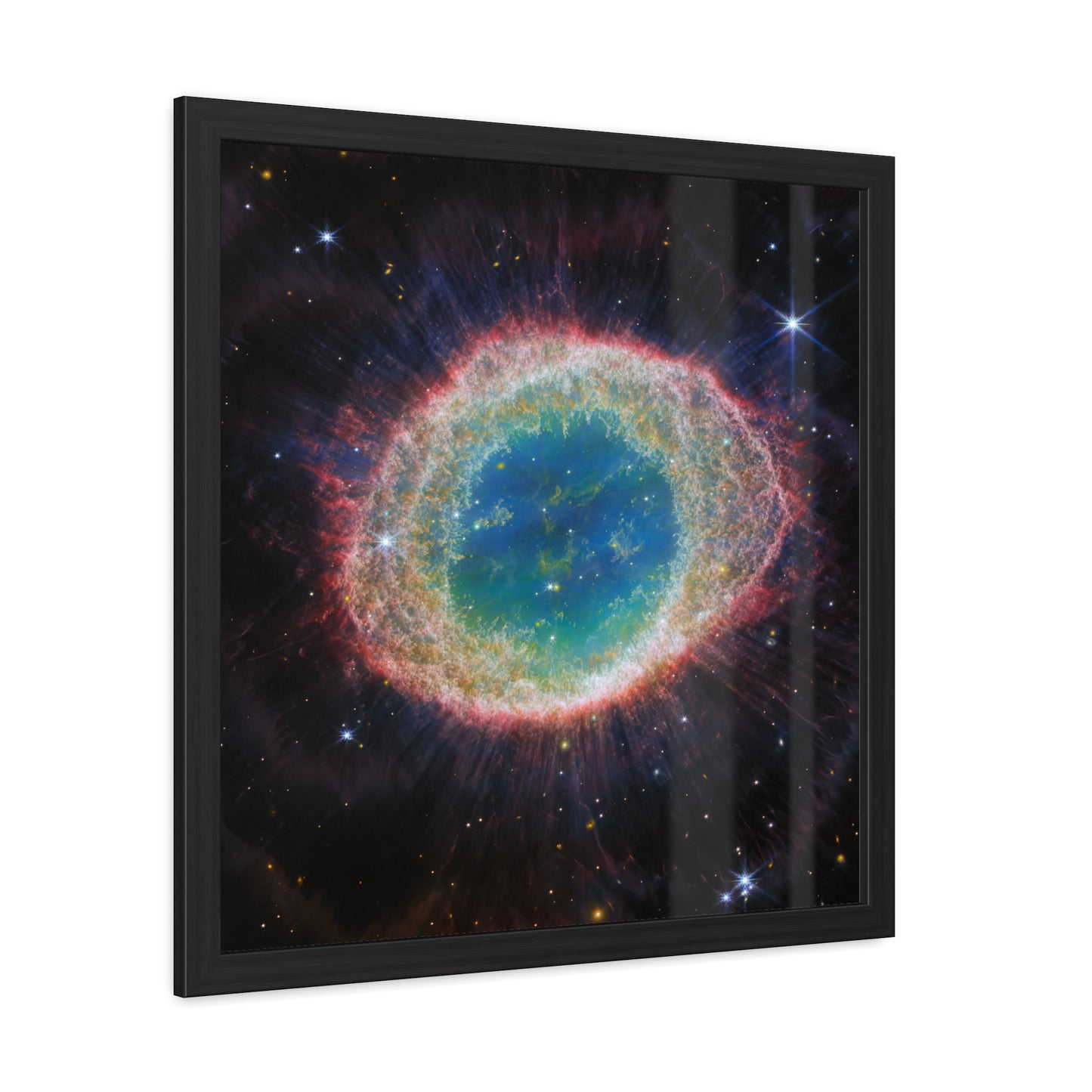 Ring Nebula, Hand Crafted Wooden Framed Poster