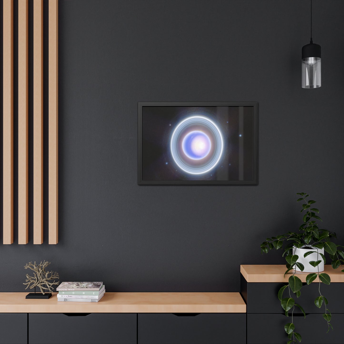 Uranus Close-up, Hand Crafted Wooden Framed Poster