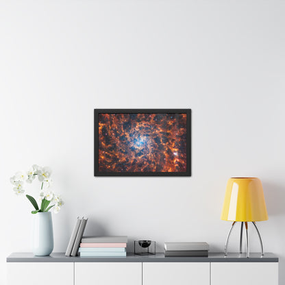 Spiral Galaxy IC 5332, Hand Crafted Wooden Framed Poster