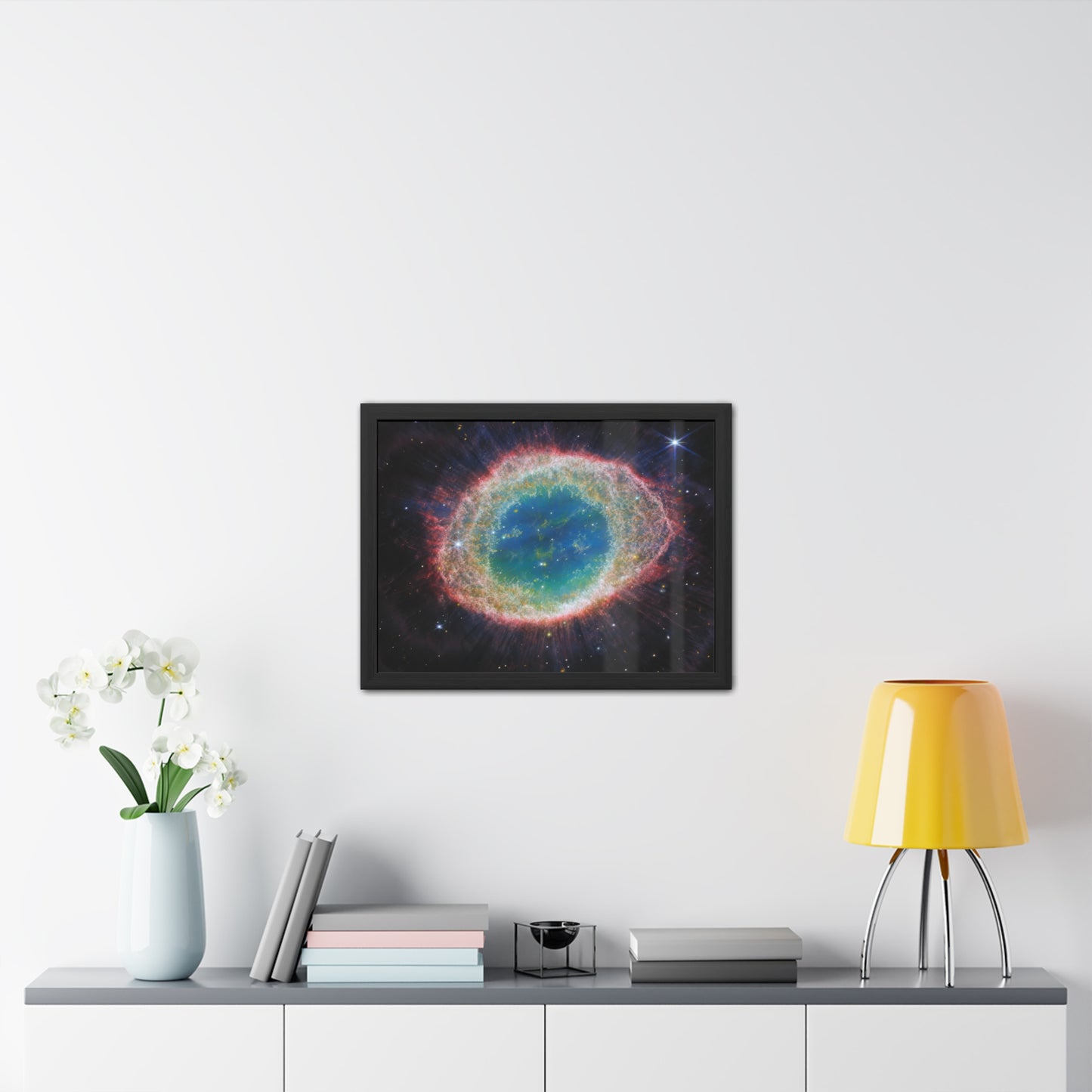 Ring Nebula, Hand Crafted Wooden Framed Poster