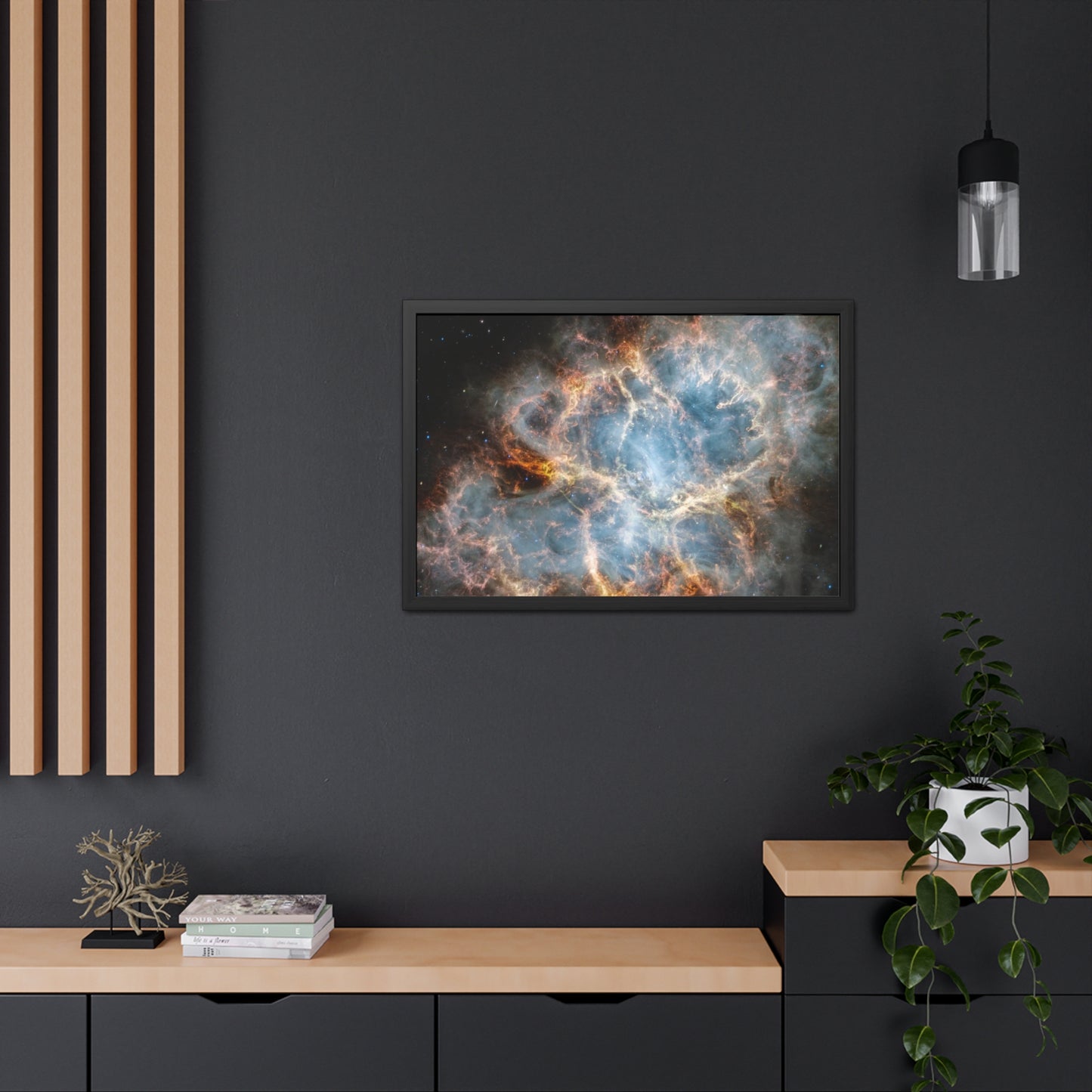 The Crab Nebula, Hand Crafted Wooden Framed Poster