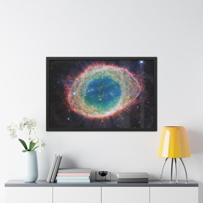 Ring Nebula, Hand Crafted Wooden Framed Poster