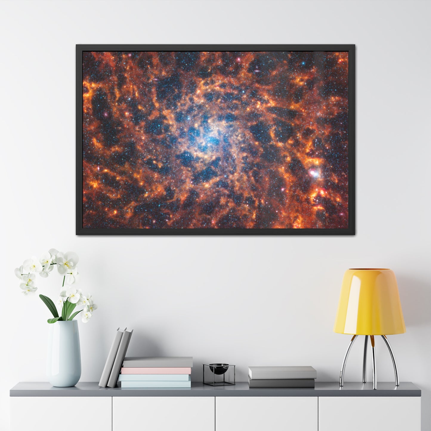 Spiral Galaxy IC 5332, Hand Crafted Wooden Framed Poster