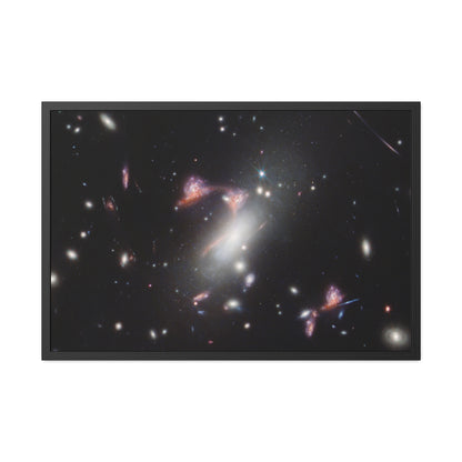 Question Mark Galaxy, Hand Crafted Wooden Framed Poster