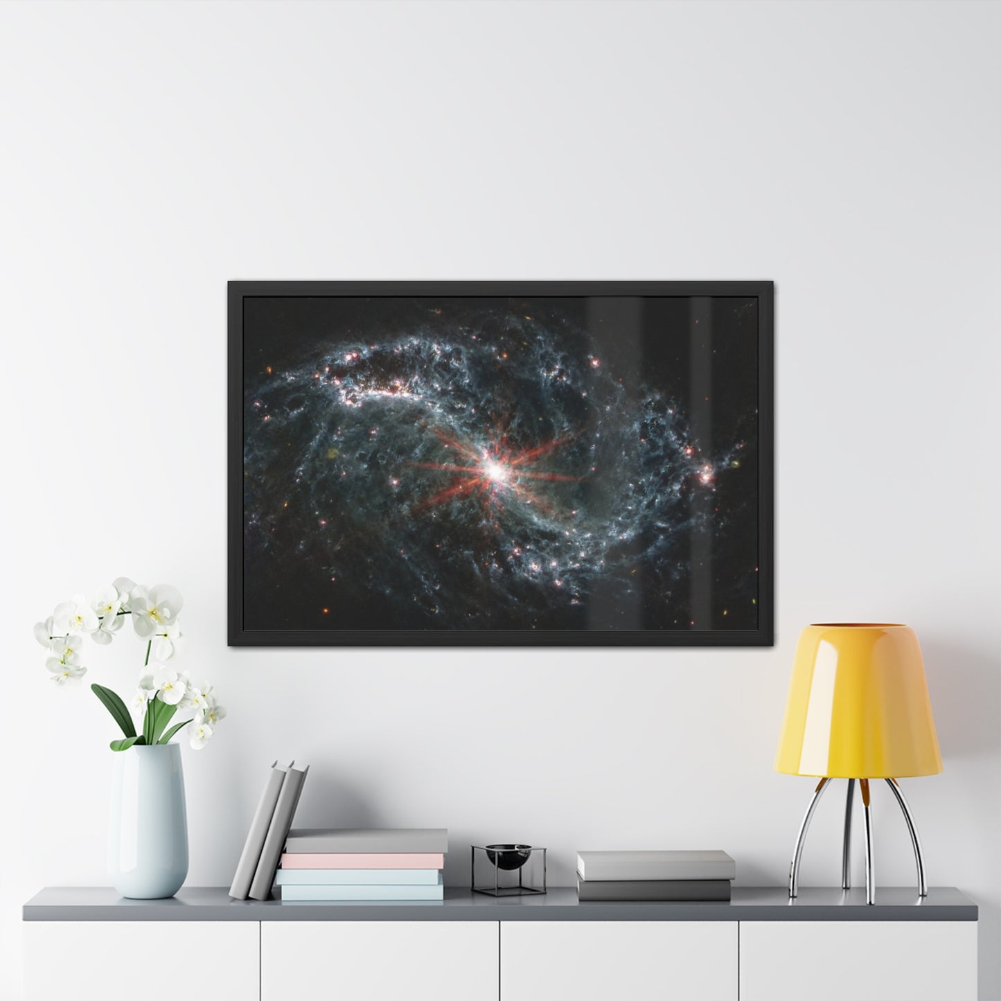 Intricate Networks of Gas and Dust in Nearby Galaxies, Hand Crafted Wooden Framed Poster