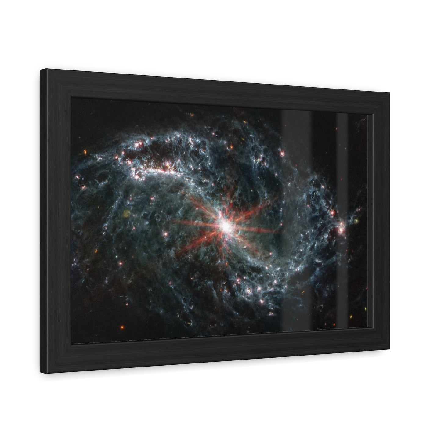 Intricate Networks of Gas and Dust in Nearby Galaxies, Hand Crafted Wooden Framed Poster