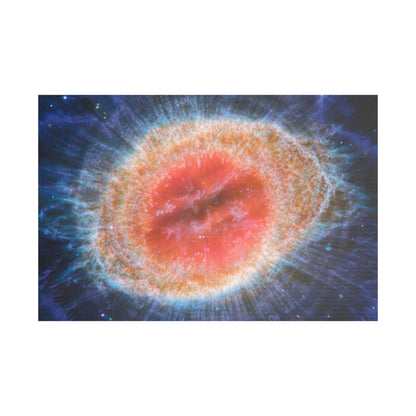 Ring Nebula (MIRI image), Satin Canvas, Stretched