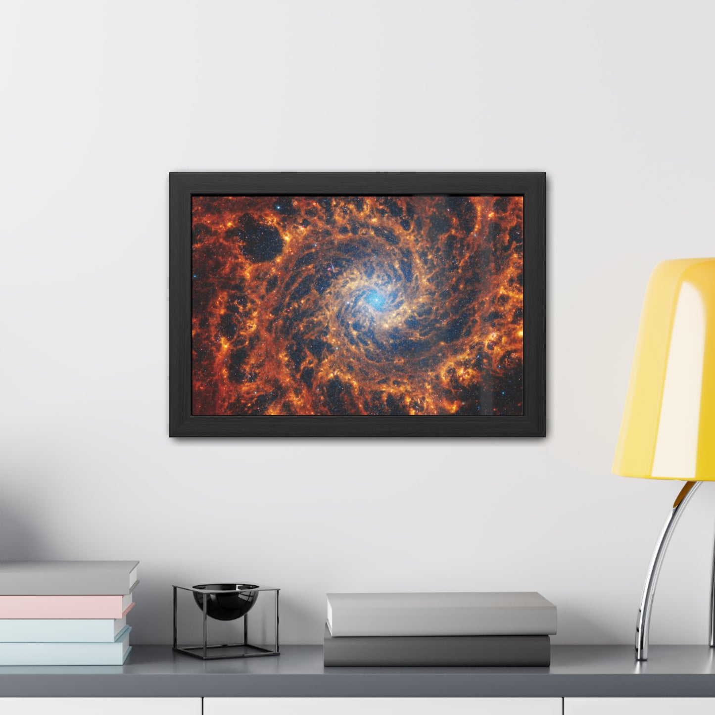 Spiral Galaxy NGC 628, Hand Crafted Wooden Framed Poster