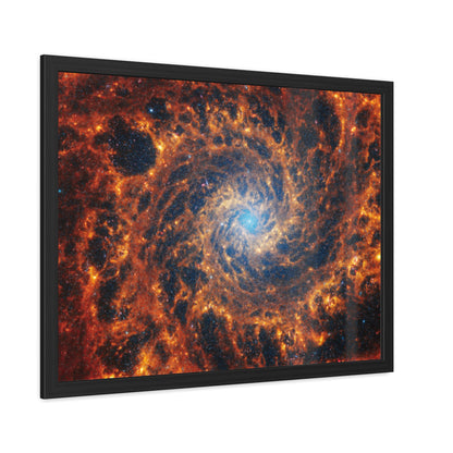 Spiral Galaxy NGC 628, Hand Crafted Wooden Framed Poster